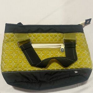 Sherpani Nylon Tote - Green & Black Quilted Design